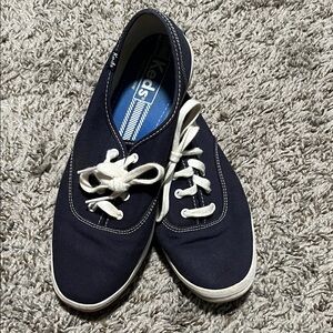 Keds Dark Blue Canvas Shoes with White Accents